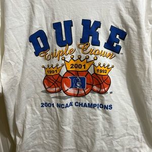 Vintage Duke Blue Devils Triple Crown T-Shirt 2001 L